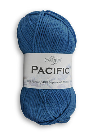 Cascade Pacific worsted weight yarn, a soft merino wool and acrylic blend