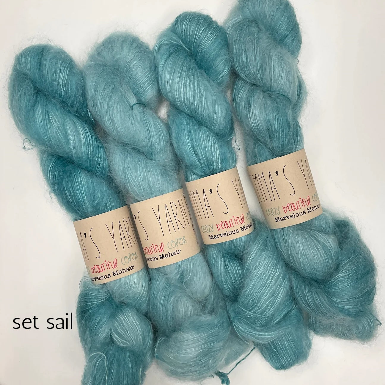 Emma's Yarn laceweight silk mohair yarn, set sail