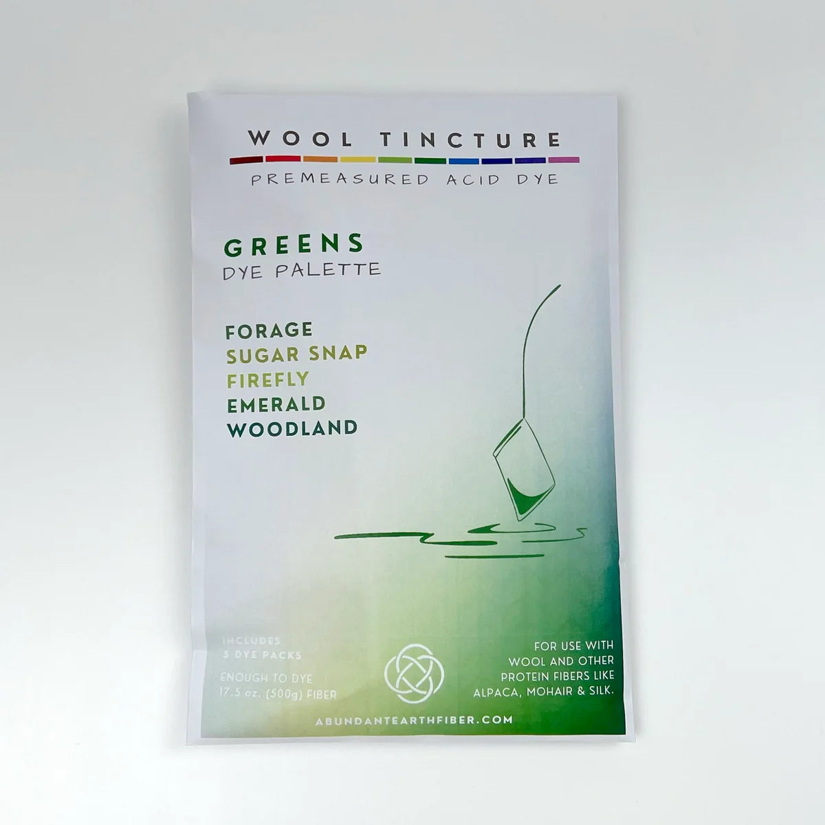 Wool Tincture Dye Palette (set of 5)