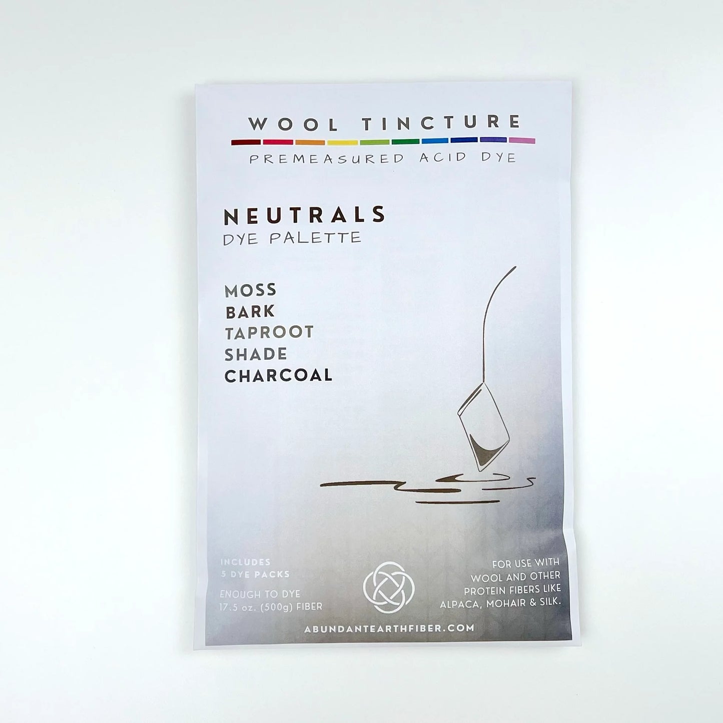 Wool Tincture Dye Palette (set of 5)