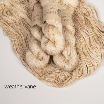 Emma's Yarn Practically Perfect Sock , super silky fingering merino nylon yarn, weathervane