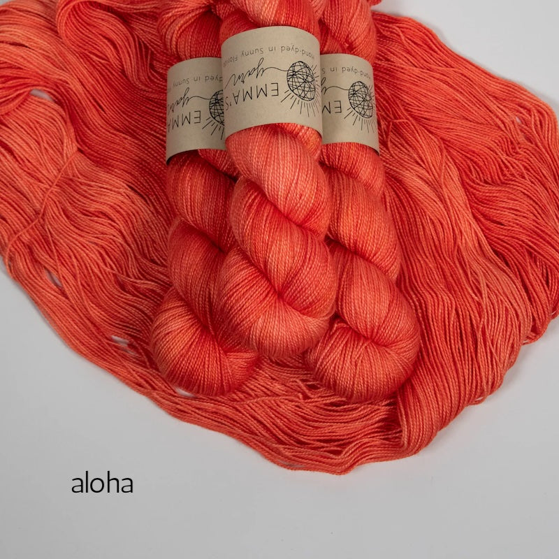 Emma's Yarn Practically Perfect Sock fingering merino nylon yarn, aloha