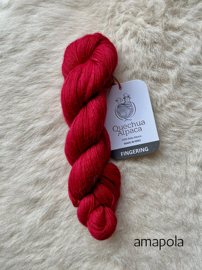 quechua alpaca fingering yarn amapola