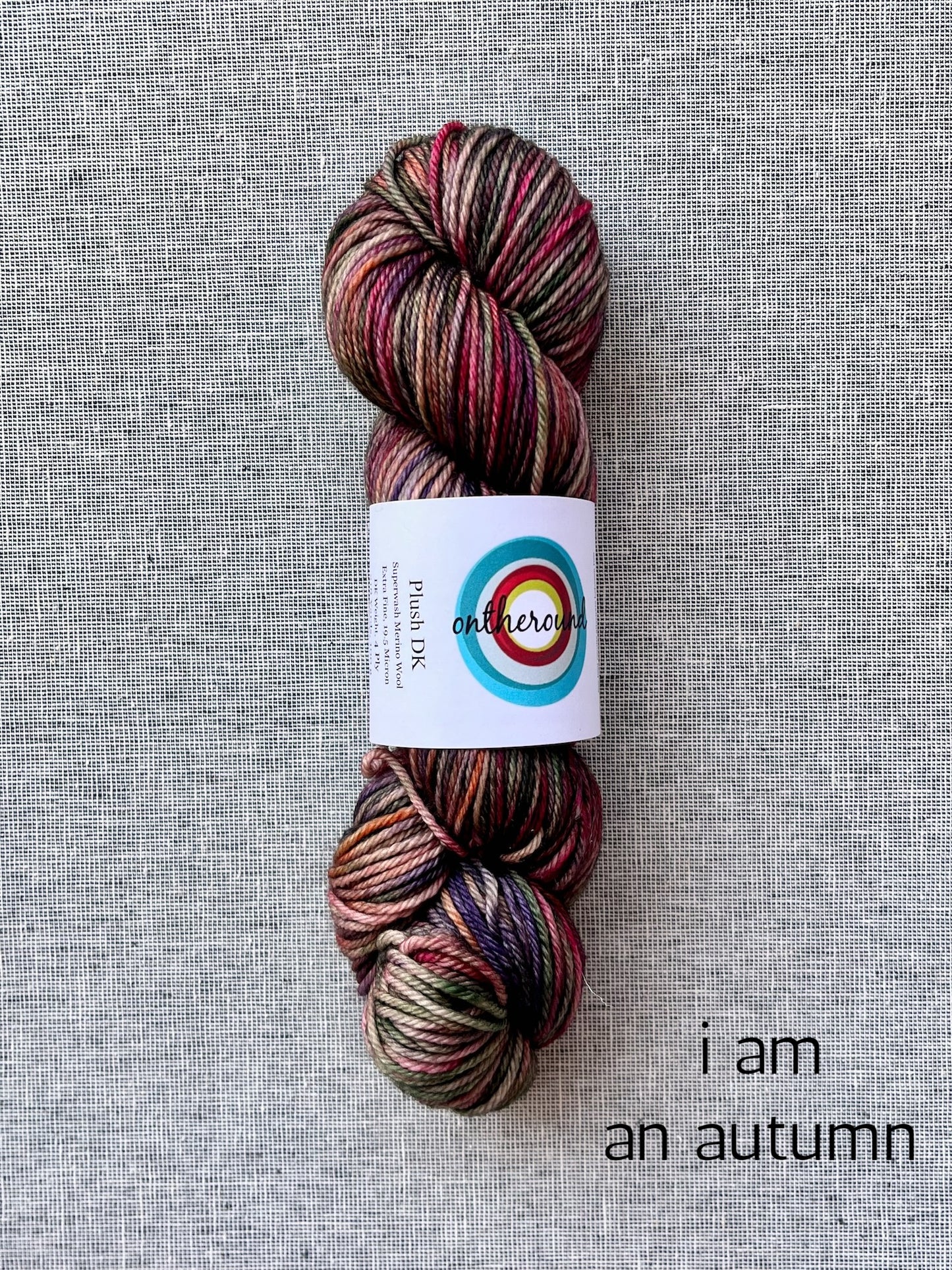 ontheround plush dk merino yarn in i am an autumn