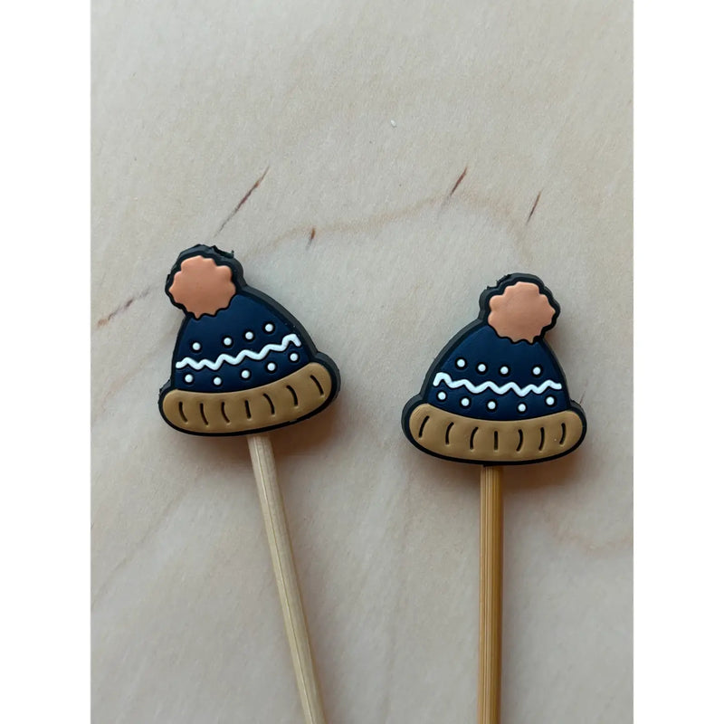 blue and gold beanie