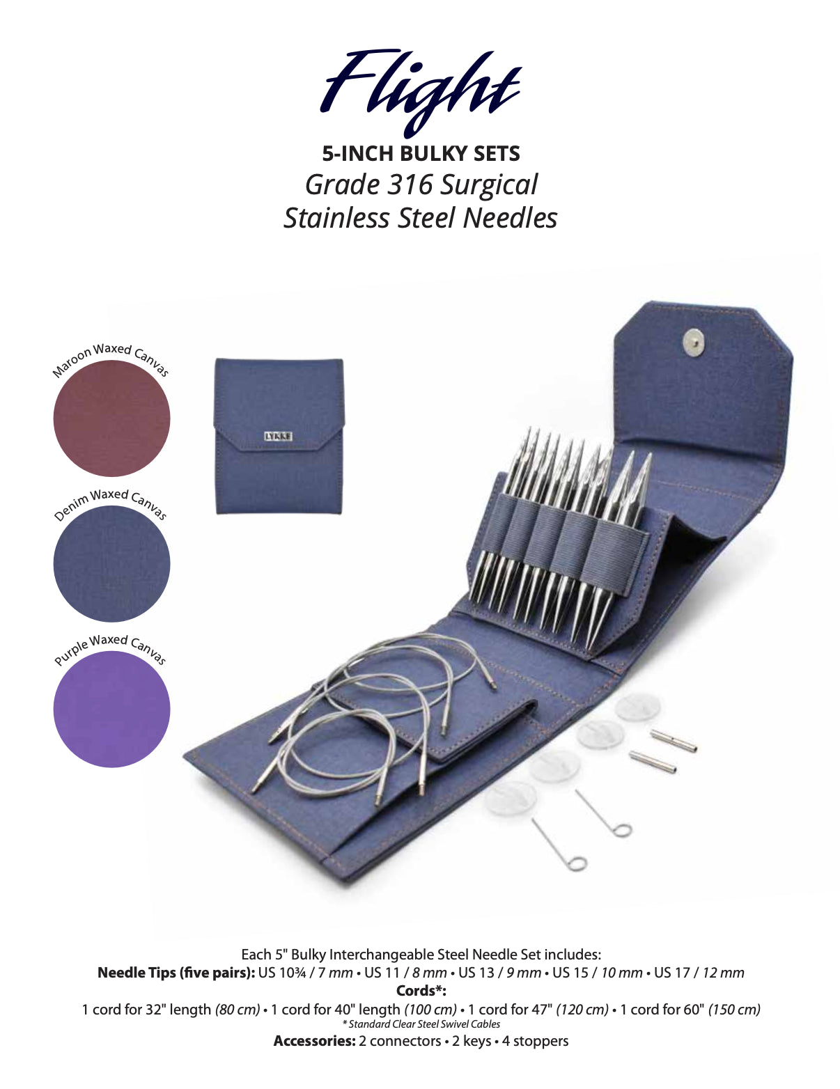 Lykke FLIGHT Interchangeable Knitting Needle Sets