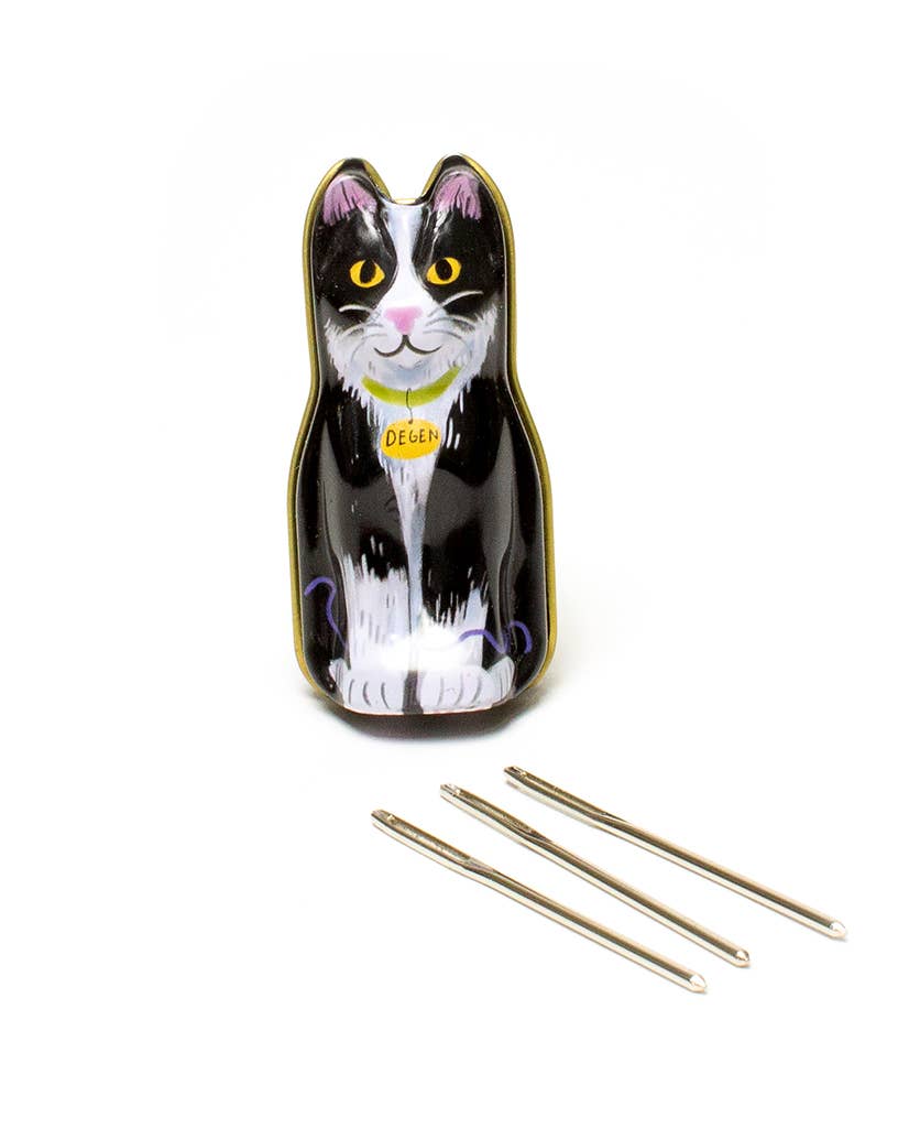Black Cat Tin with Tapestry Needles