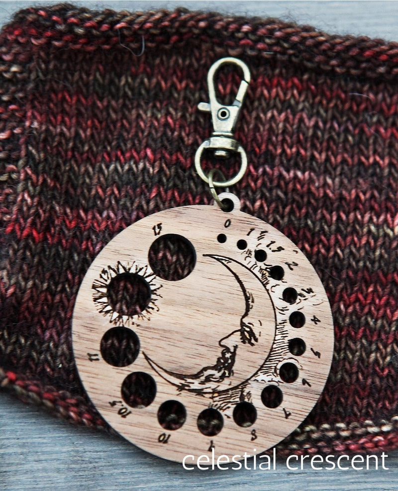 crescent moon & sun needle gauge