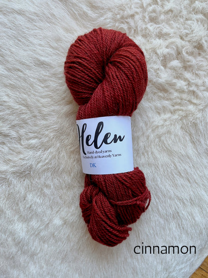 Helen DK BFL Shetland Alpaca wool yarn in cinnamon