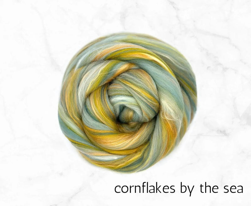 cornflakes by the sea :: 75% merino/12.5% tencel/12.5% red eri silk