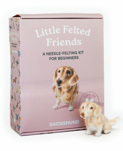 Dachshund Little Felted Friends needle felting kits. 