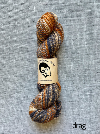 Feederbrook Farm DK weight Blue faced leicester yarn in drag