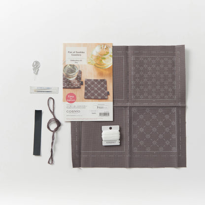COMSO sashiko coaster kit in grey