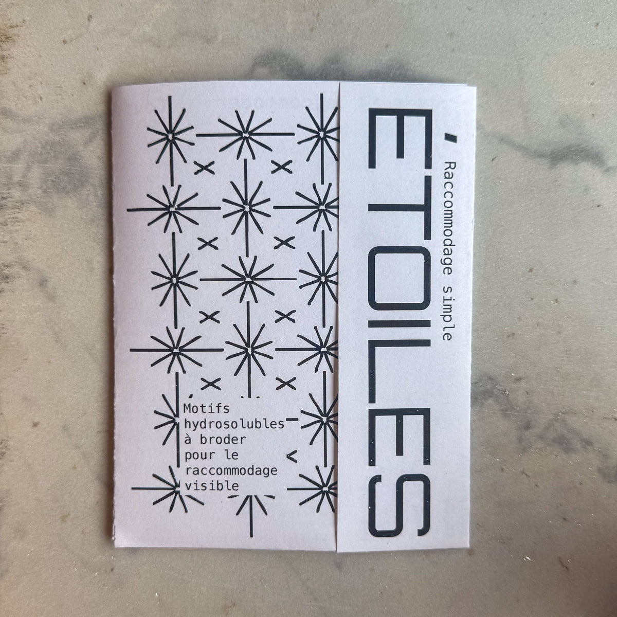 Approved Textiles Stars visible mending transfers featuring star-inspired patterns for decorative hand stitching and clothing repair.