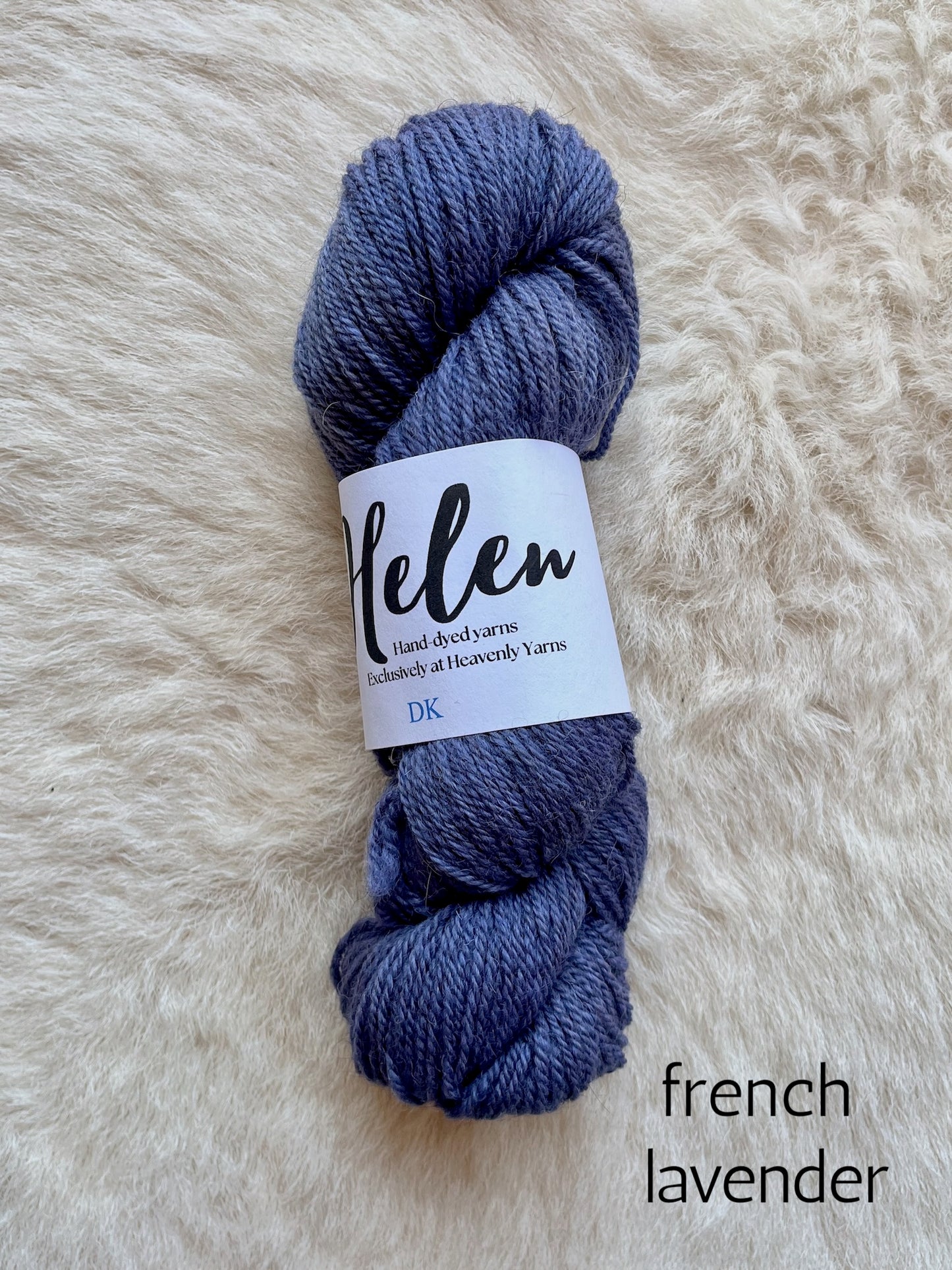 Helen DK BFL Shetland Alpaca wool yarn in french lavender blue