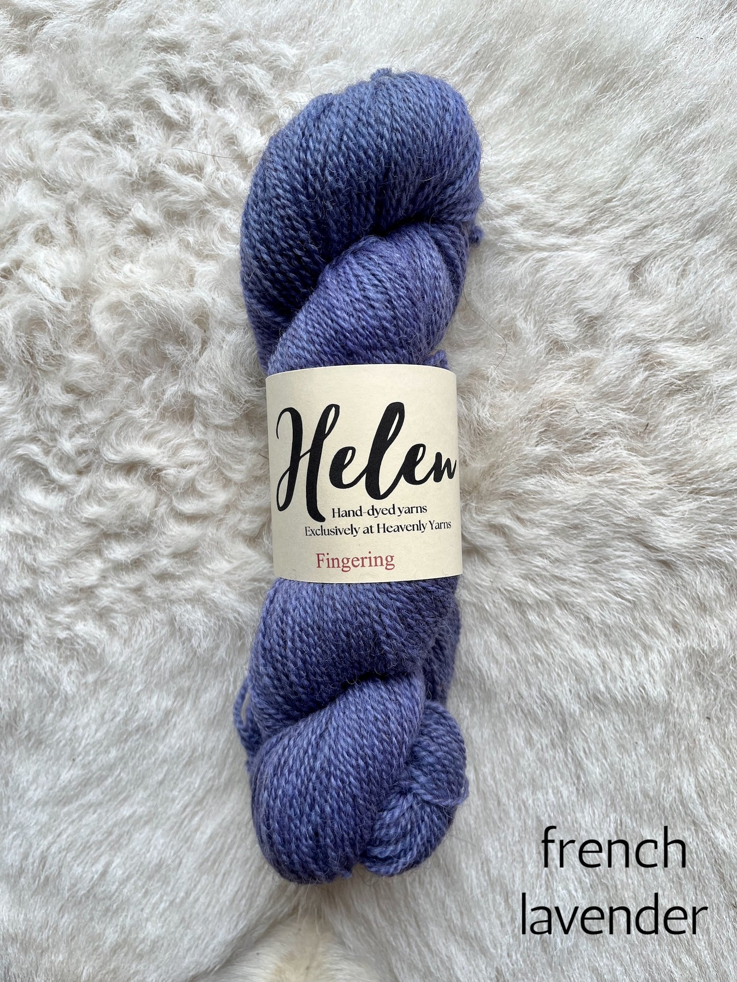 Helen Fingering BFL Shetland Alpaca wool yarn in french lavender