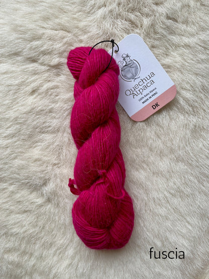 quechua alpaca dk yarn fuscia