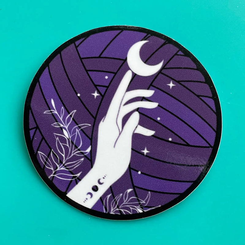 hand and moon