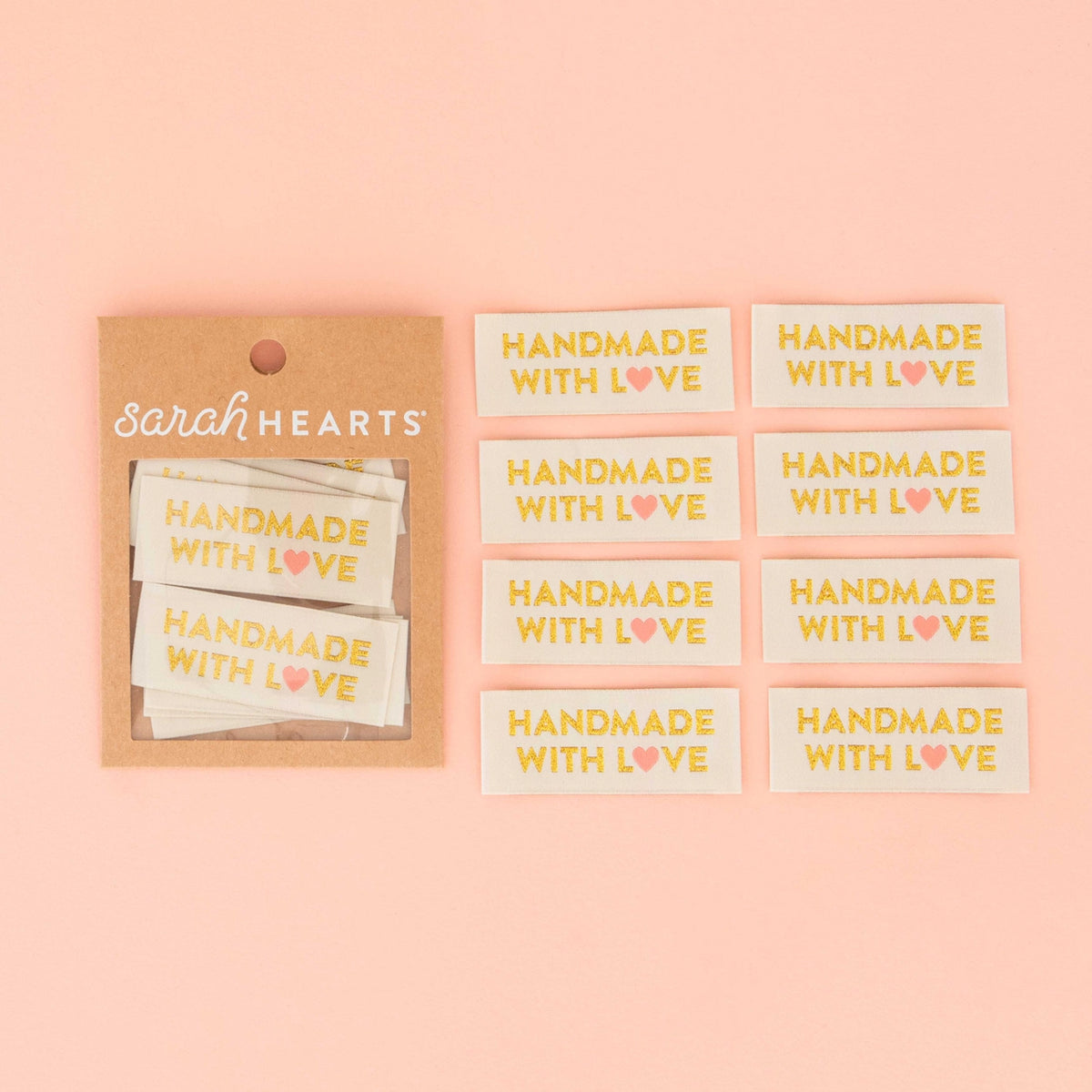 Sarah Hearts Sew in Labels in style hand made with love