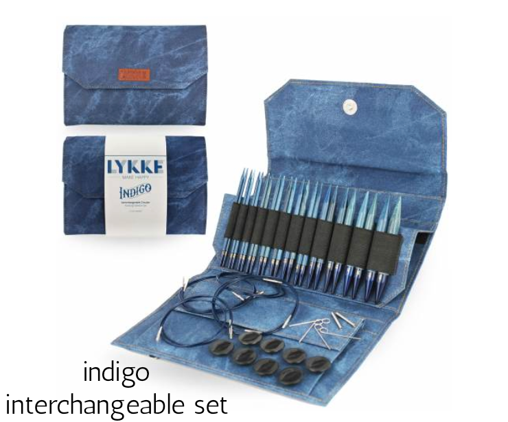 indigo 5" standard set (azure denim case) US 4 to US 17
