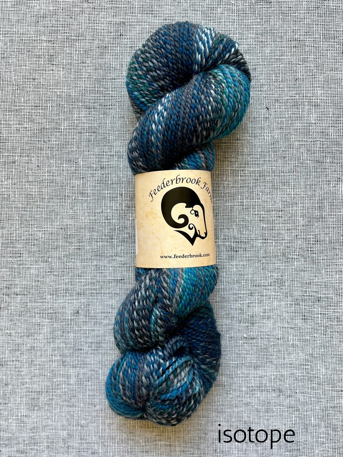 Feederbrook Farm DK weight Blue faced leicester yarn in isotope