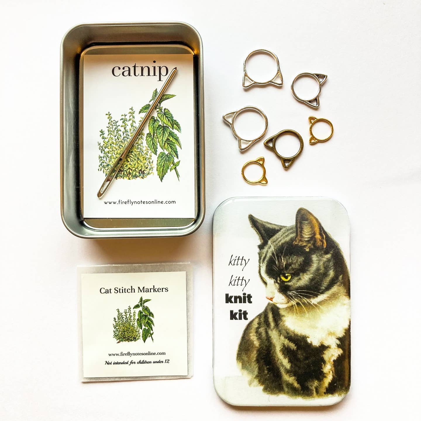 Kitty Kitty Knitting Notions Kit by Firefly Notes