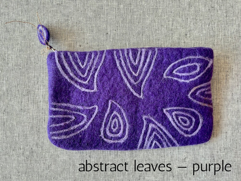 Abstract Leaves -- purple (deep purple lining)