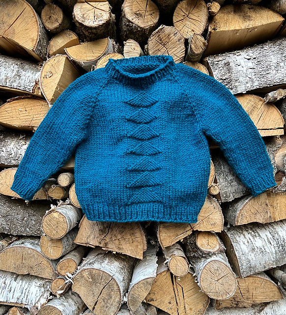 Li'l Berwick Bulky Raglan Sweater PDF Pattern