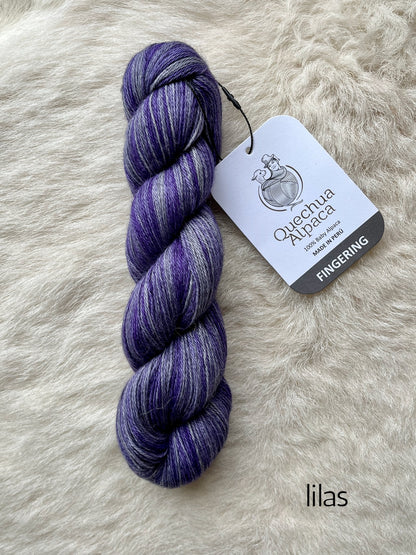 quechua alpaca fingering yarn lilas