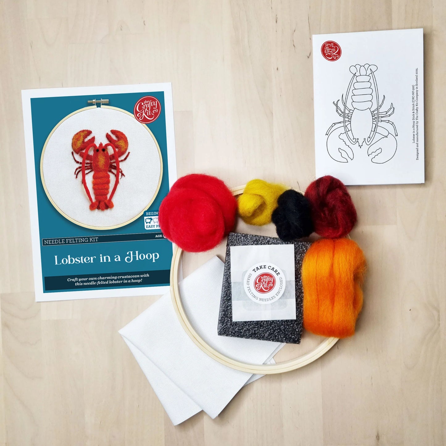 Needle Felting Hoop Kits by The Crafty Kit Co.
