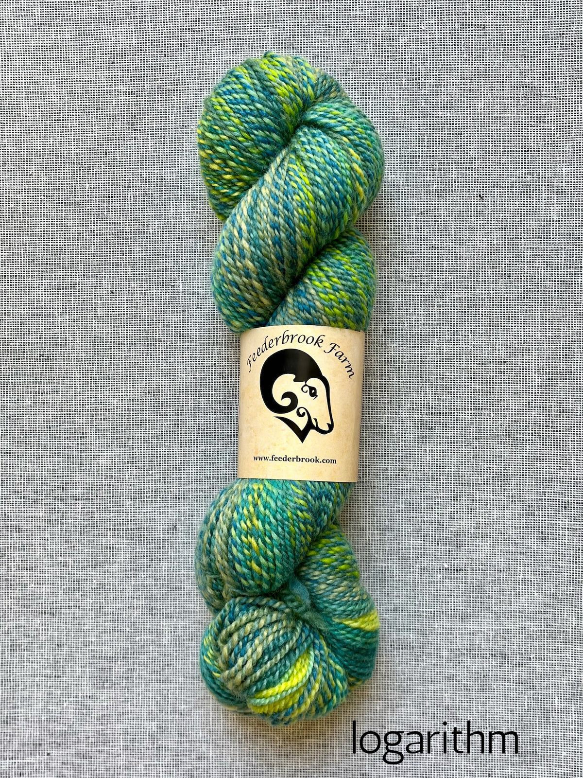 Feederbrook Farm DK weight Blue faced leicester yarn in logarithm