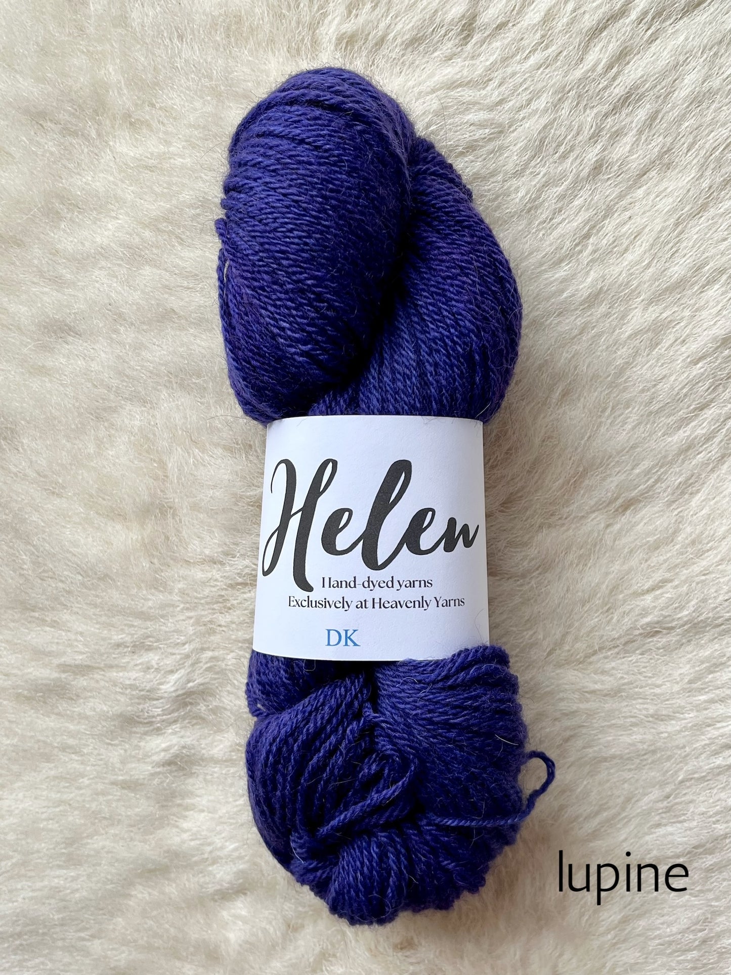 Helen DK BFL Shetland Alpaca wool yarn in lupine purple