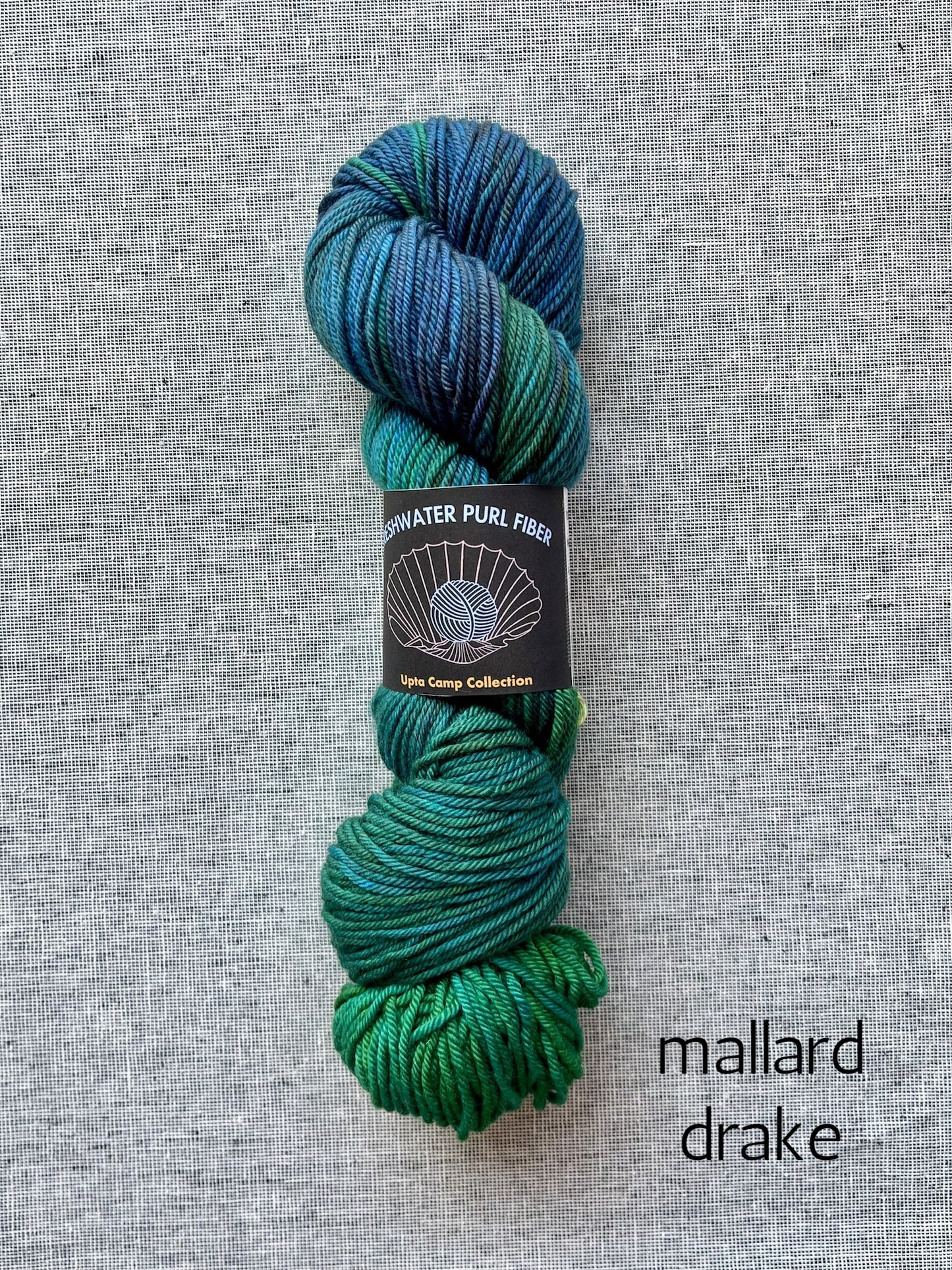 Freshwater Purl Fiber merino yarn in mallard drake