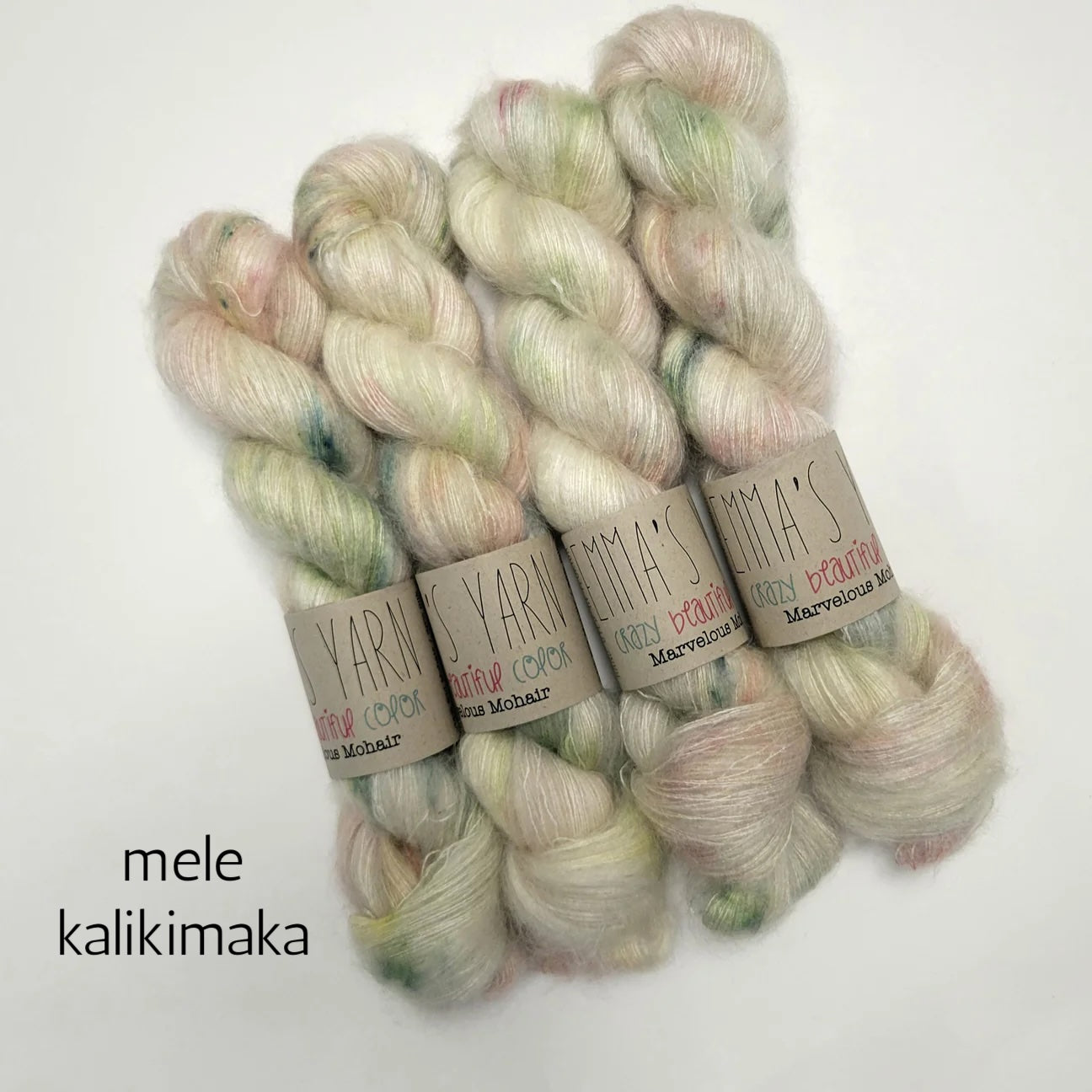 Emma's Yarn laceweight silk mohair yarn, mele kalikimaka