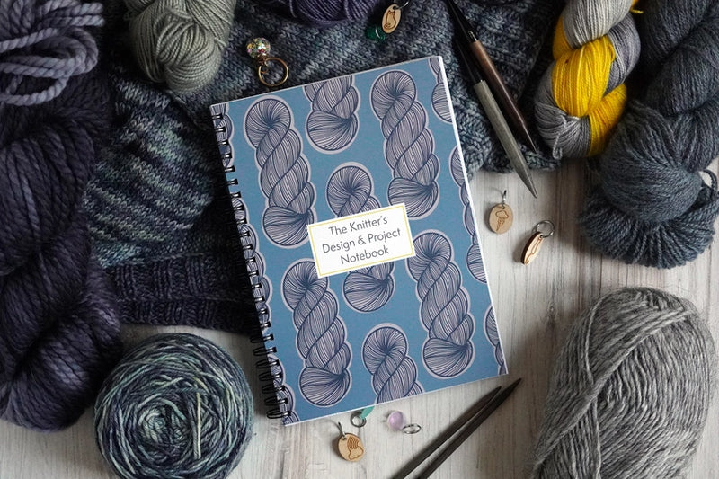 "The Knitter's Design and Project Notebook" by Bri Larson Art (Storm)