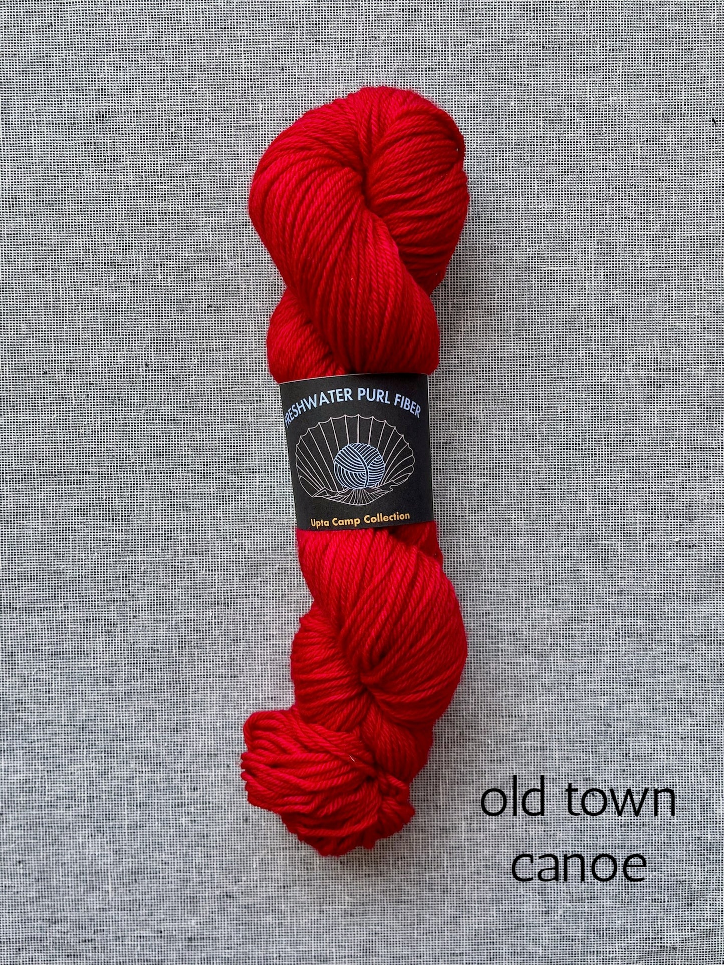 Freshwater Purl Fiber merino yarn in old town canoe