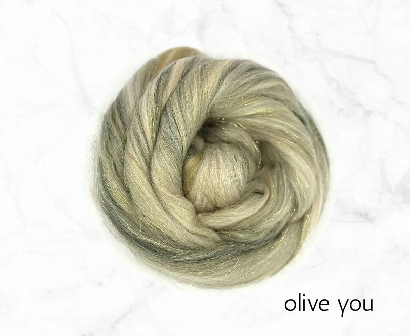 olive you :: 50% merino/25% cashgora/12.5% shetland/12.5% stellina