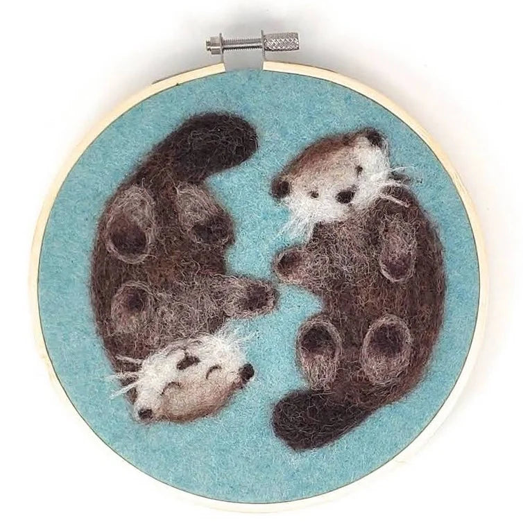 Needle Felting Hoop Kits by The Crafty Kit Co.