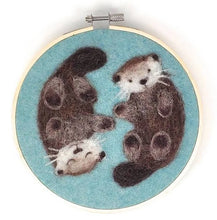 Load image into Gallery viewer, Needle Felting Hoop Kits by The Crafty Kit Co.
