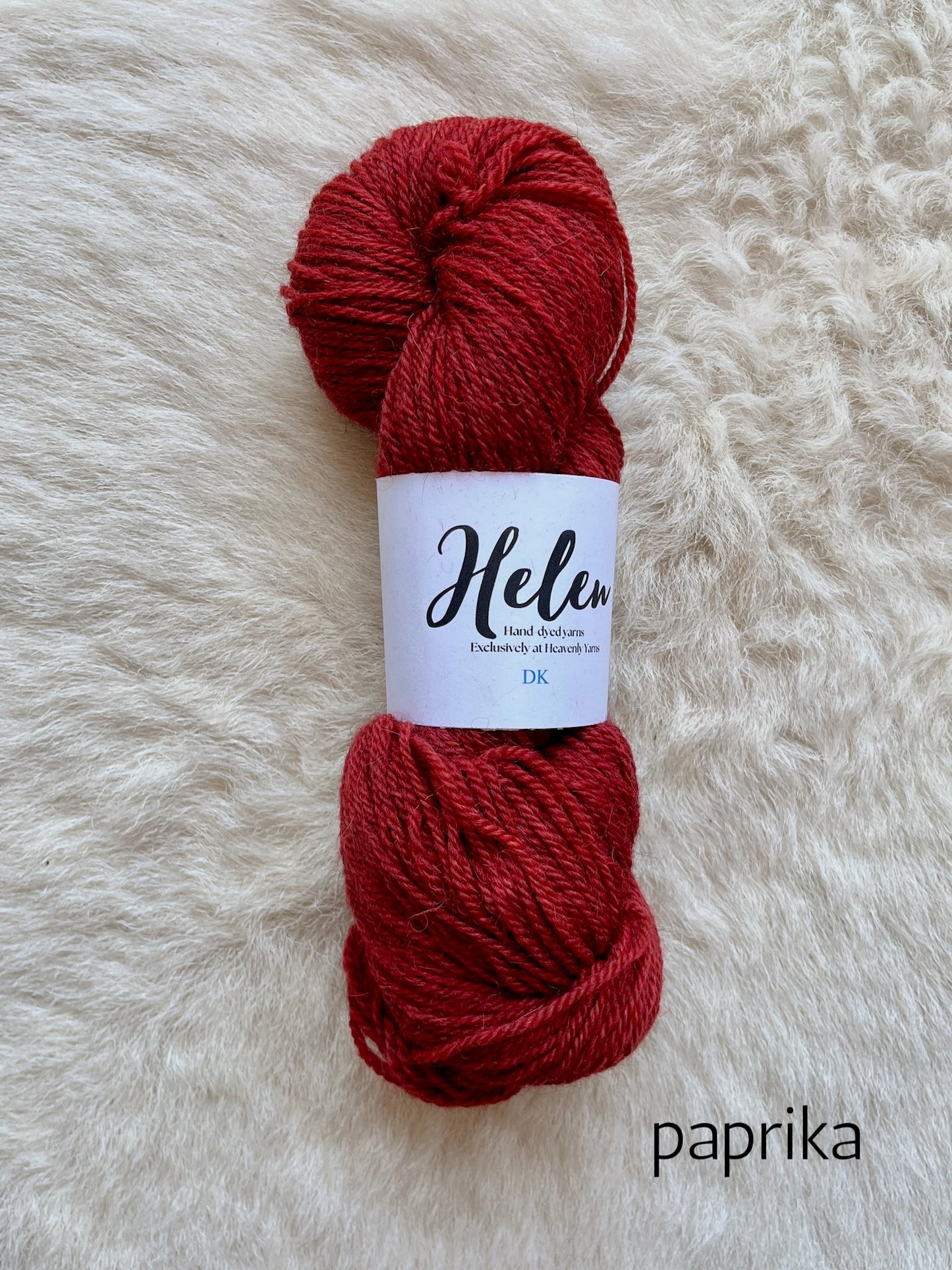 Helen DK BFL Shetland Alpaca wool yarn in paprika red