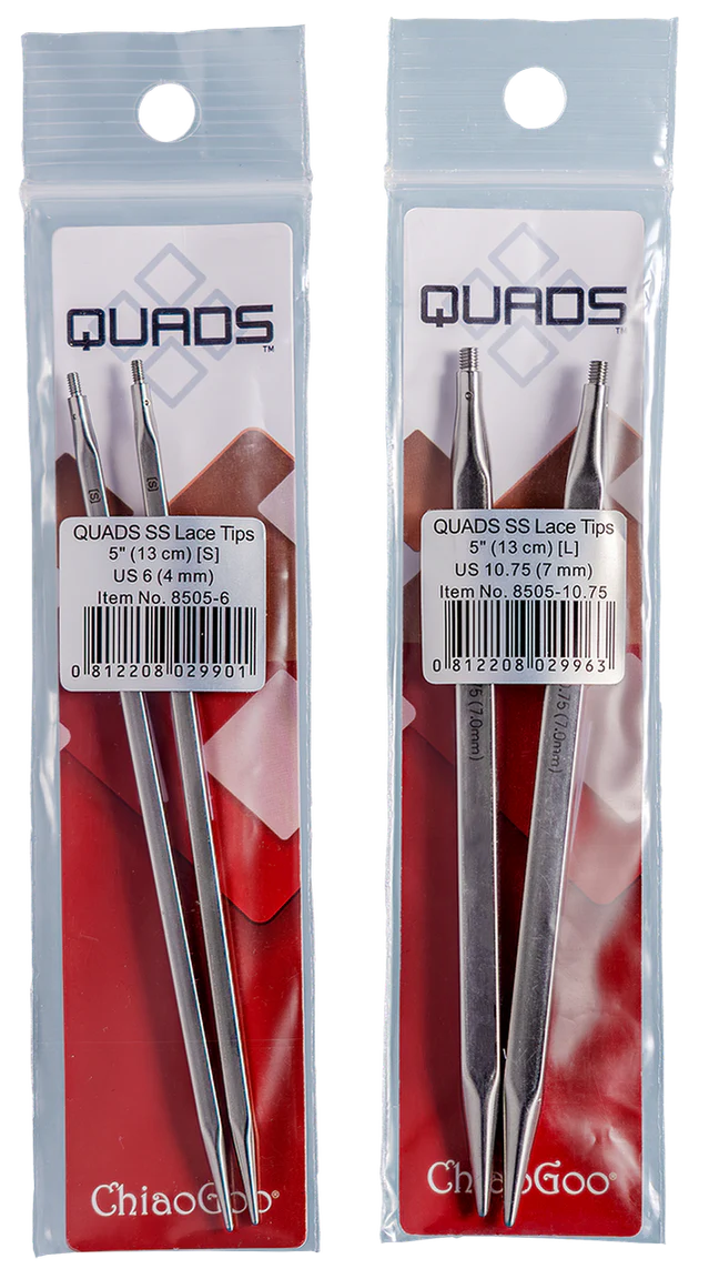 ChiaoGoo Quads Interchangeable needle tips 5 inch