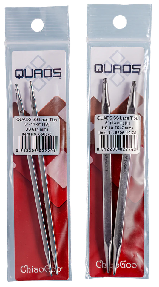 ChiaoGoo Quads Interchangeable needle tips 5 inch