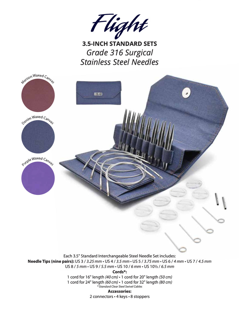 flight 3.5" standard set US 3 to US 10.5 (denim canvas case)