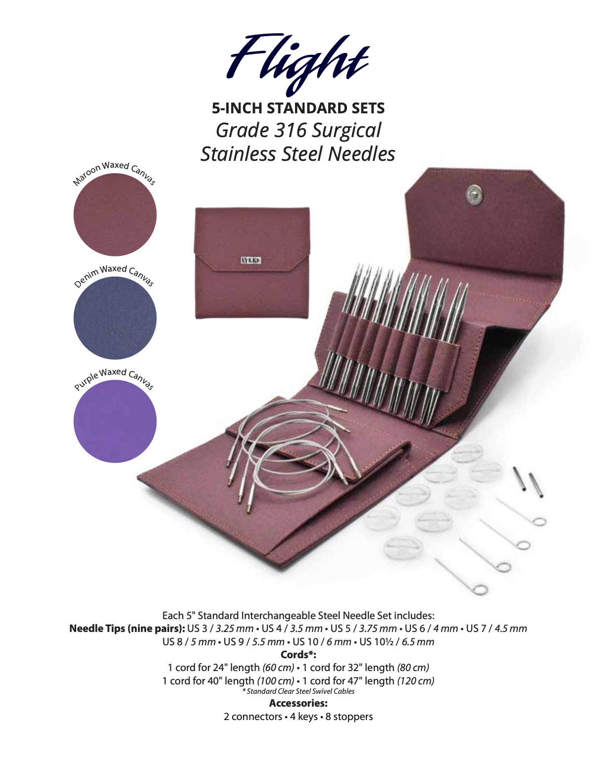 Lykke FLIGHT Interchangeable Knitting Needle Sets