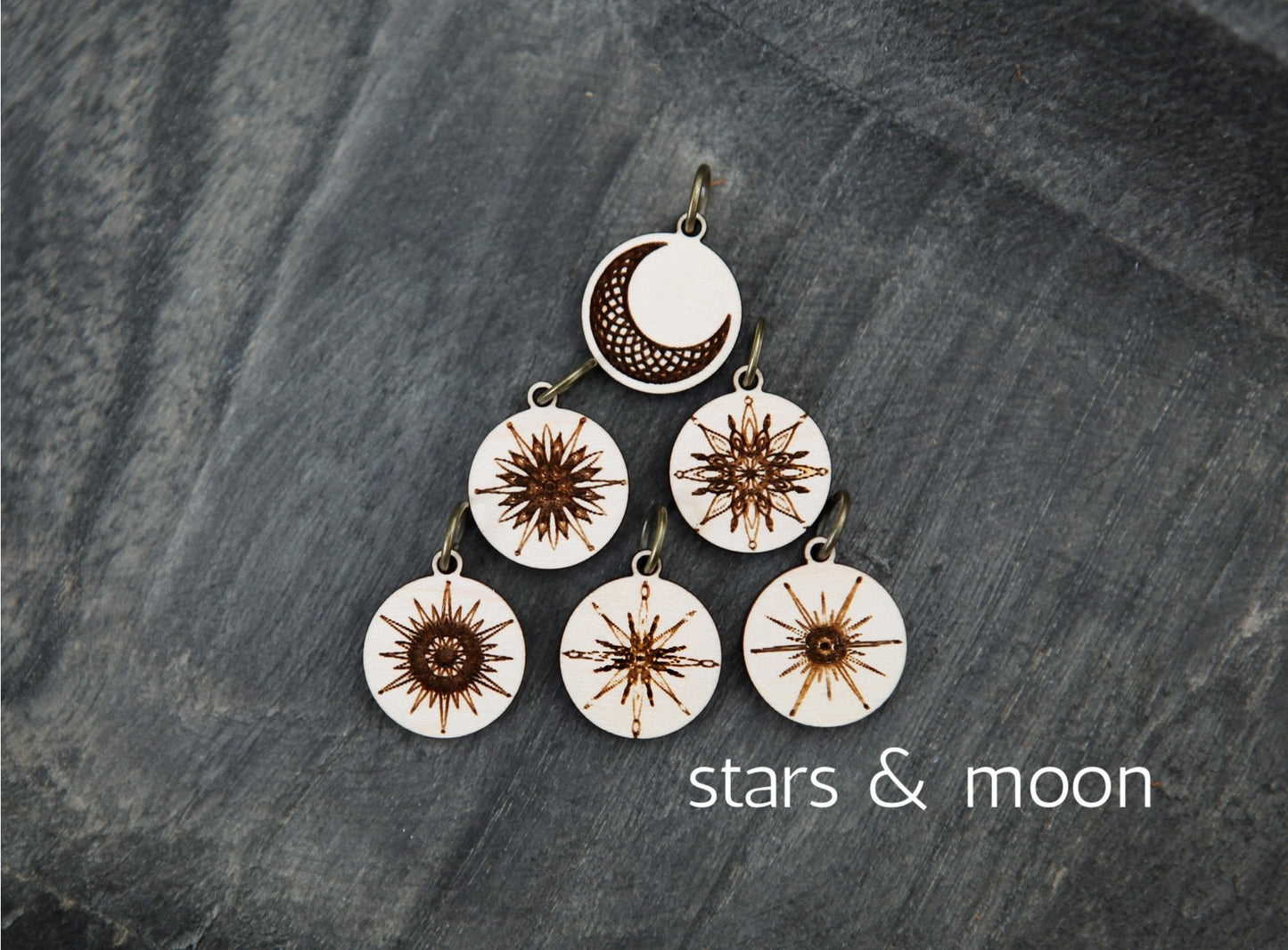 Sunrise Grove Wood Stitch Markers