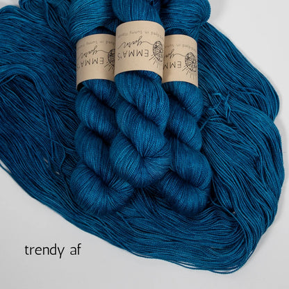 Emma's Yarn Practically Perfect Sock fingering merino nylon yarn, trendy af