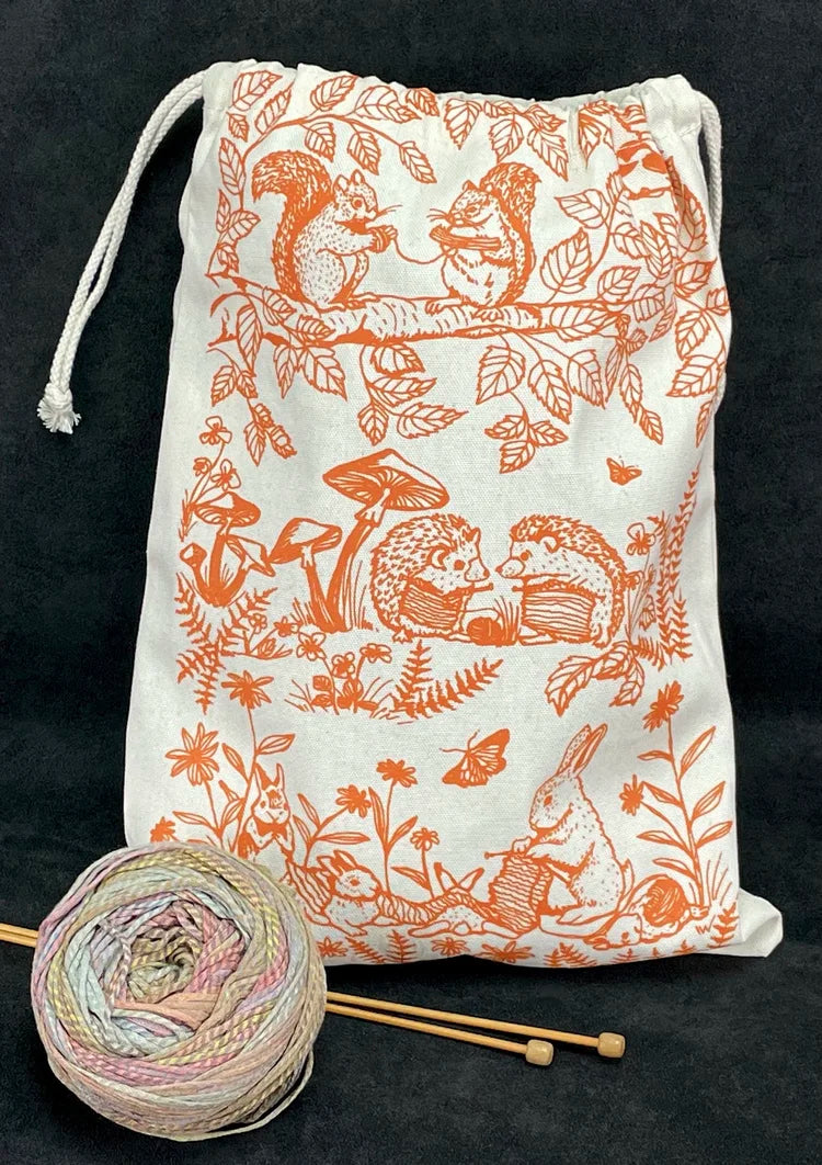 Woodland Drawstring Bag (Orange)