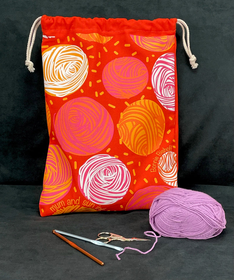Ball of Yarn Drawstring Bag