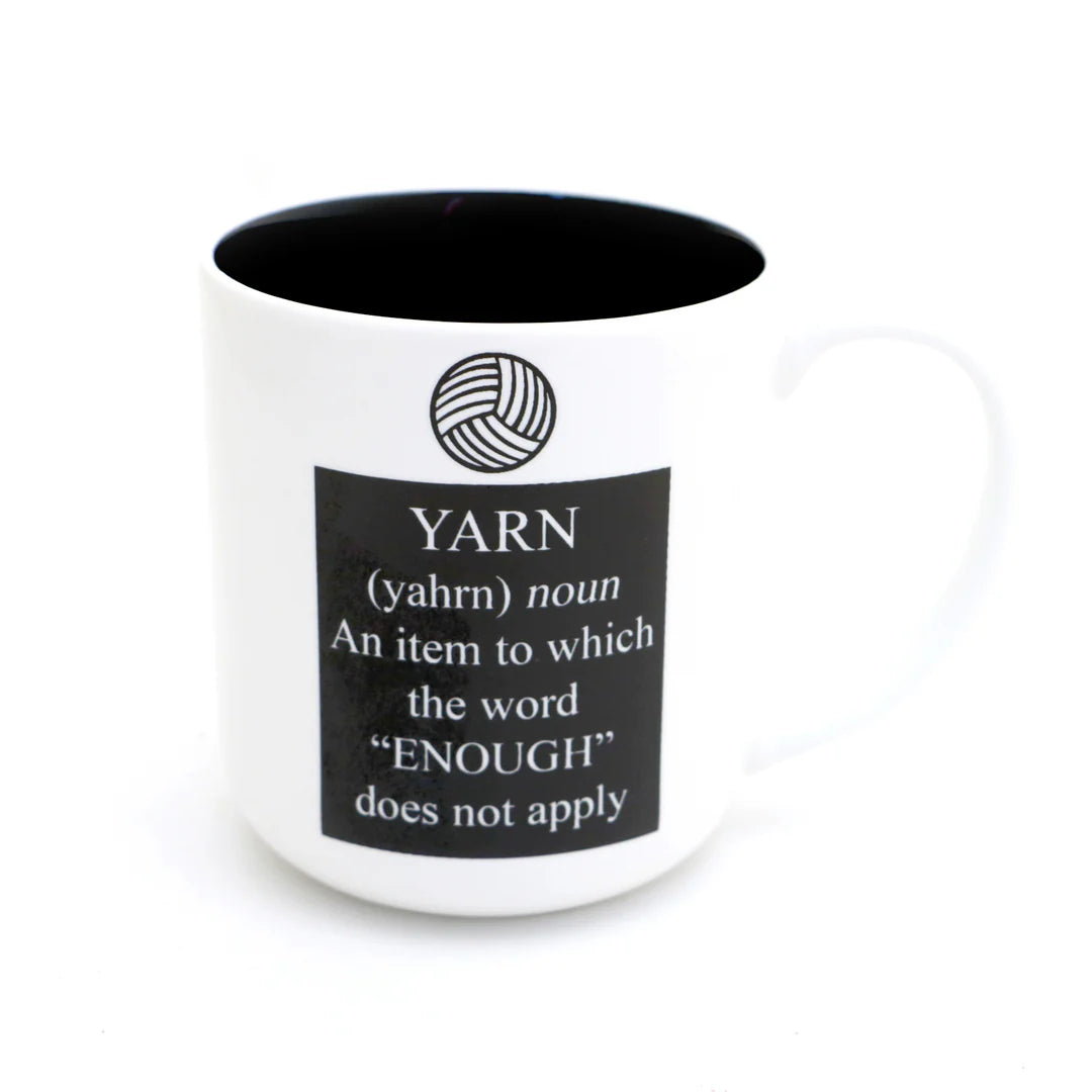 Mugs (with witty crochet and knit messages) by Lenny Mud