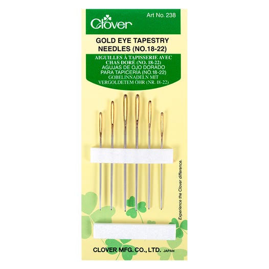 Clover Gold Eye Tapestry Needles  (no.18-22)